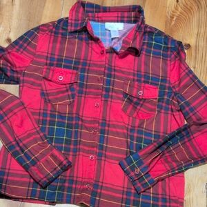 Vibrant Plaid Kids Button-Down Shirt